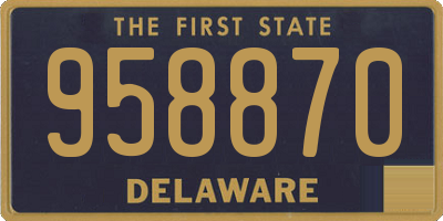 DE license plate 958870