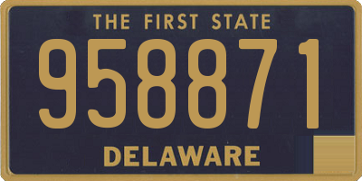 DE license plate 958871