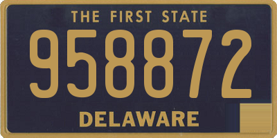 DE license plate 958872
