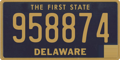 DE license plate 958874