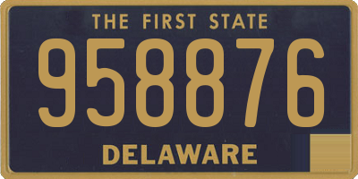 DE license plate 958876