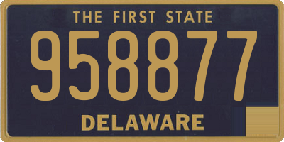 DE license plate 958877