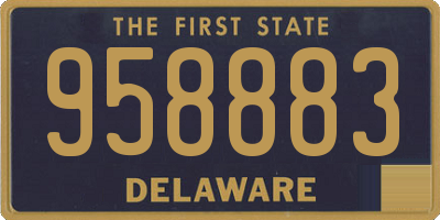 DE license plate 958883
