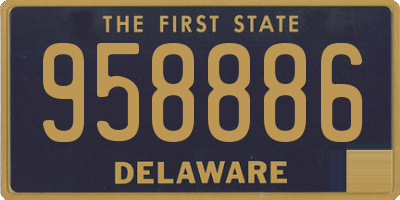 DE license plate 958886