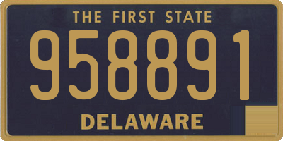 DE license plate 958891