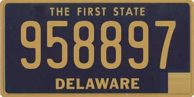 DE license plate 958897