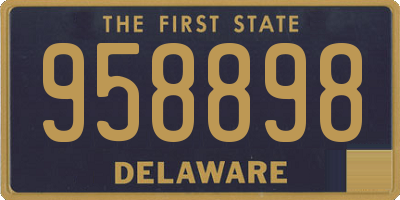 DE license plate 958898