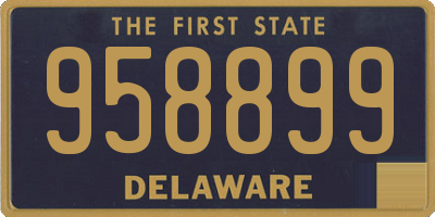 DE license plate 958899