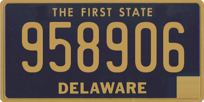 DE license plate 958906