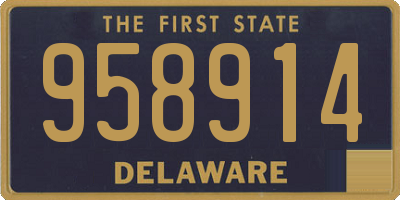 DE license plate 958914