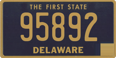 DE license plate 95892