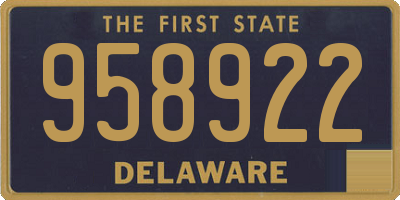 DE license plate 958922