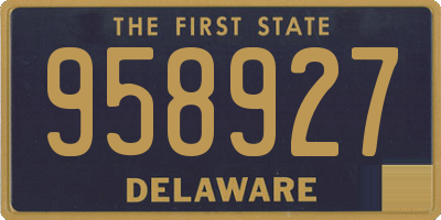 DE license plate 958927