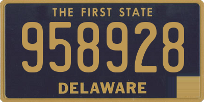 DE license plate 958928