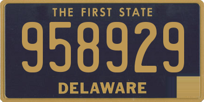 DE license plate 958929