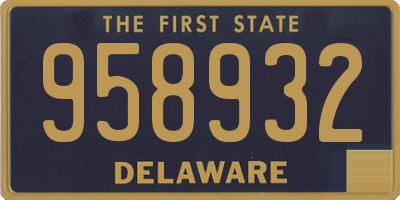 DE license plate 958932