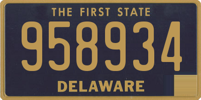 DE license plate 958934