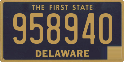 DE license plate 958940