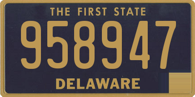 DE license plate 958947