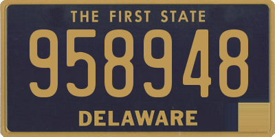 DE license plate 958948