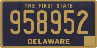 DE license plate 958952