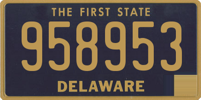 DE license plate 958953
