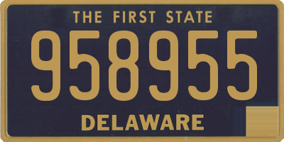 DE license plate 958955