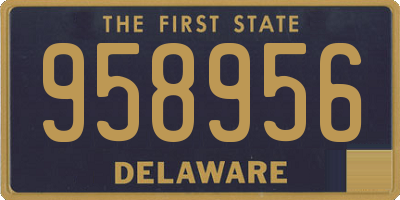 DE license plate 958956