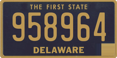 DE license plate 958964