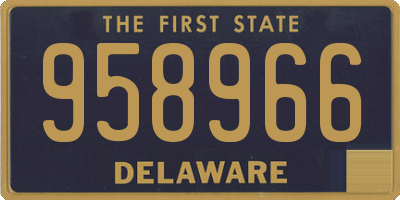 DE license plate 958966