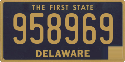 DE license plate 958969
