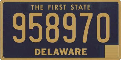 DE license plate 958970