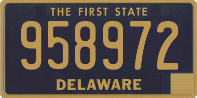 DE license plate 958972
