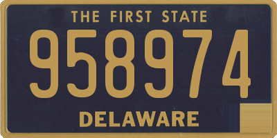 DE license plate 958974