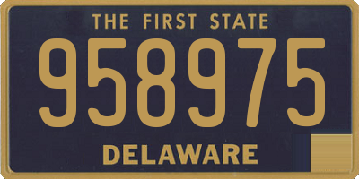 DE license plate 958975