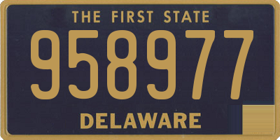 DE license plate 958977