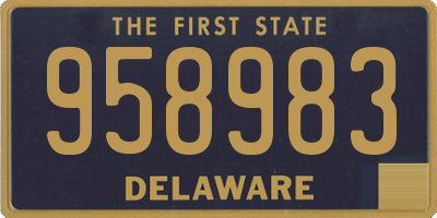 DE license plate 958983