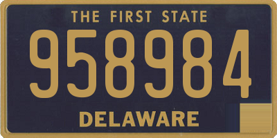 DE license plate 958984