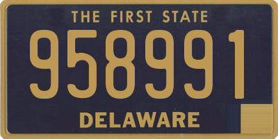 DE license plate 958991