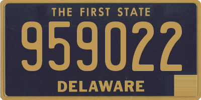 DE license plate 959022