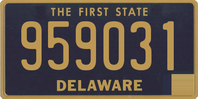 DE license plate 959031