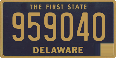 DE license plate 959040