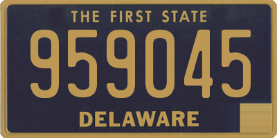 DE license plate 959045