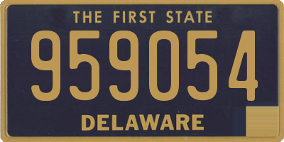 DE license plate 959054