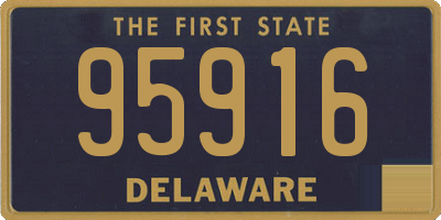 DE license plate 95916