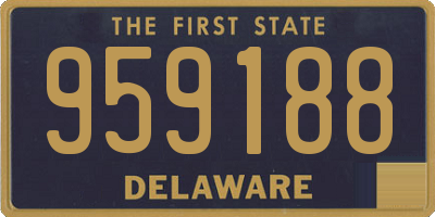 DE license plate 959188