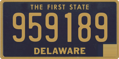 DE license plate 959189