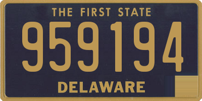 DE license plate 959194