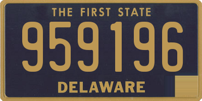 DE license plate 959196