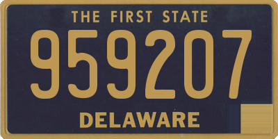 DE license plate 959207